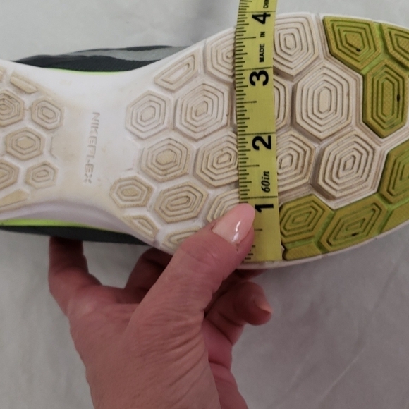 Nike Flex TR 6 Training Shoe Grey & Neon Green 9 VGUC - Picture 11 of 12